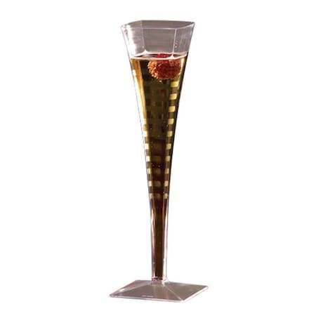 Gb Gifts 5Oz 1Pc Square Clear Champagne Glass, 72PK GB284344